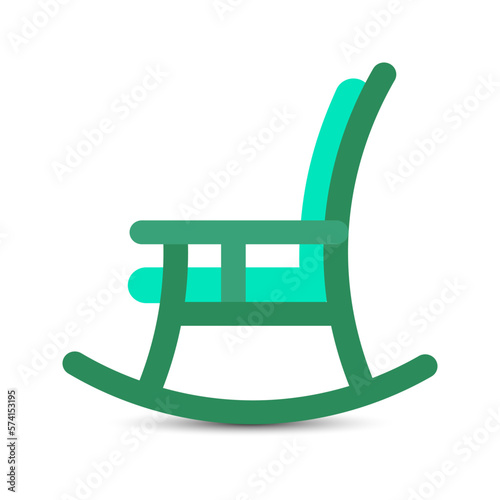 Colorful Relax on chair vector icon illustration
