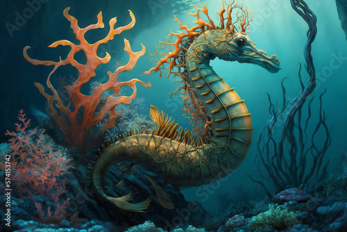 Exploring Sea Dragon Fish Monsters Through Generative Ai © jambulart
