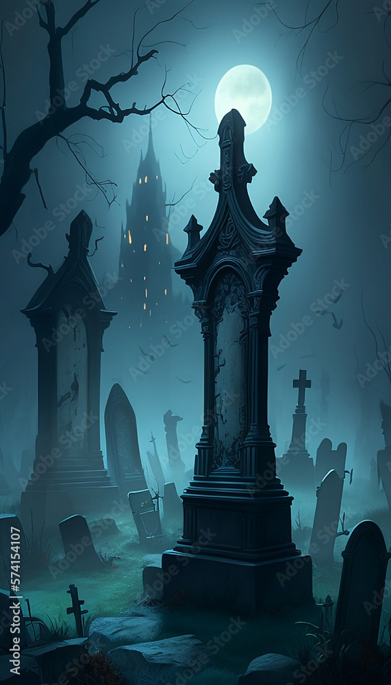 halloween night scene