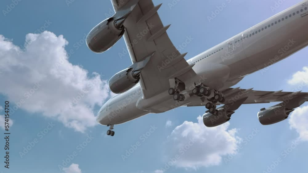 Airliner Flying and Landing Nha Trang, Vietnam. Airplane concept Airliner Flying and Landing Nha Trang, Vietnam. Airplane concept
