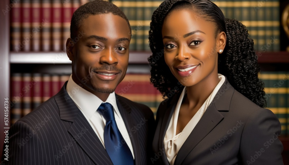 Empowering Confidence and Relationship in the Workplace: Celebrating National Couple's Day with Diversity Inclusivity in the Industry with African American Lawyer Couple (generative AI Empowering Confidence and Relationship in the Workplace: Celebrating National Couple's Day with Diversity Inclusivity in the Industry with African American Lawyer Couple (generative AI