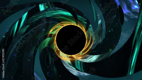 cartoon space, solar eclipse, black hole