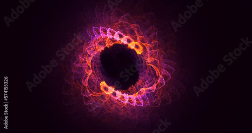 3D rendering abstract colorful fractal light background