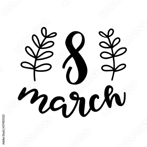 Hand lettering Women's day phrase