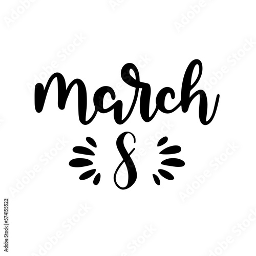 Lettering women's day phrase