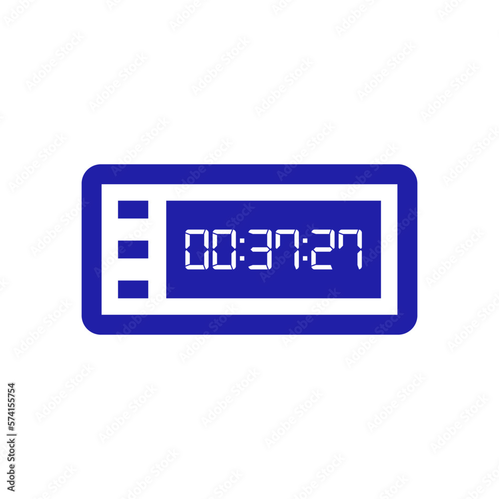 Digital clock icon vector design illustration. Digital clock icon vector design illustration.