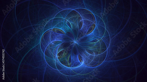 3D rendering abstract round light background