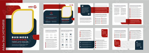 Minimalist business proposal or company profile corporate brochure layout design template