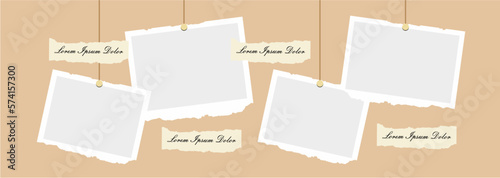 Pictures or photos frame collage. comics page grid layout abstract photo frames and digital photo wall template