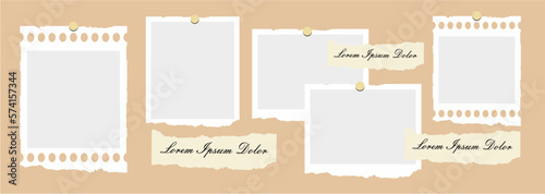 Pictures or photos frame collage. comics page grid layout abstract photo frames and digital photo wall template