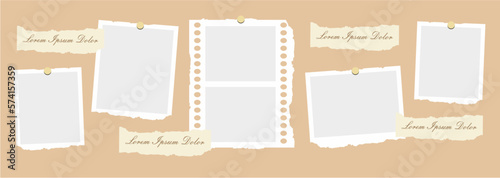 Pictures or photos frame collage. comics page grid layout abstract photo frames and digital photo wall template