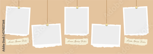 Pictures or photos frame collage. comics page grid layout abstract photo frames and digital photo wall template