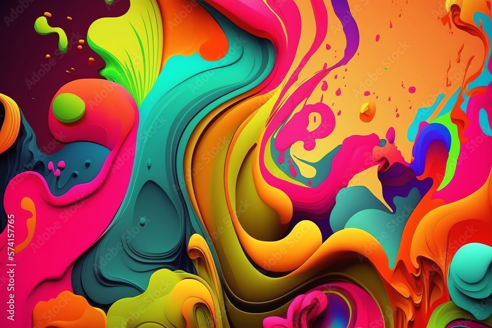 Abstract color splash background. Paint splashes. Painting concept. Generative AI Abstract color splash background. Paint splashes. Painting concept. Generative AI