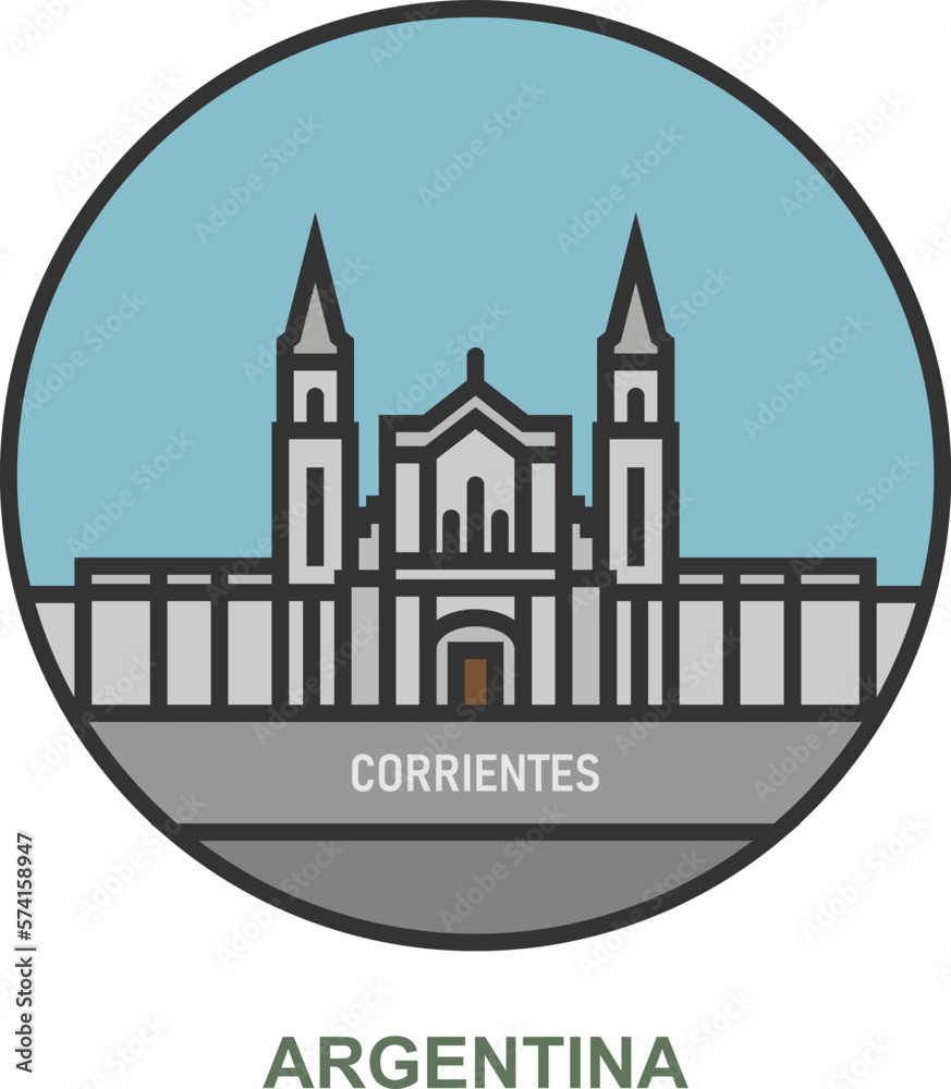 Corrientes. Cities and towns in Argentina