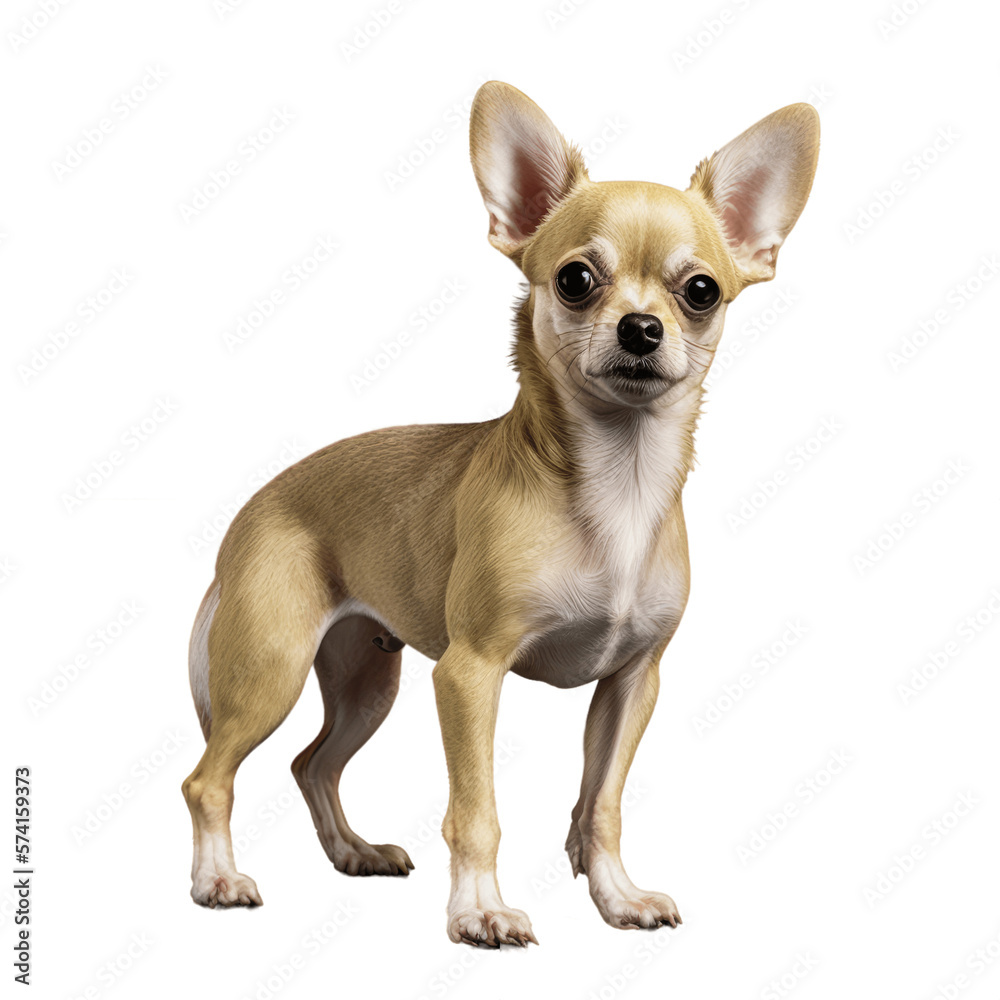chihuahua puppy isolated on transparent background