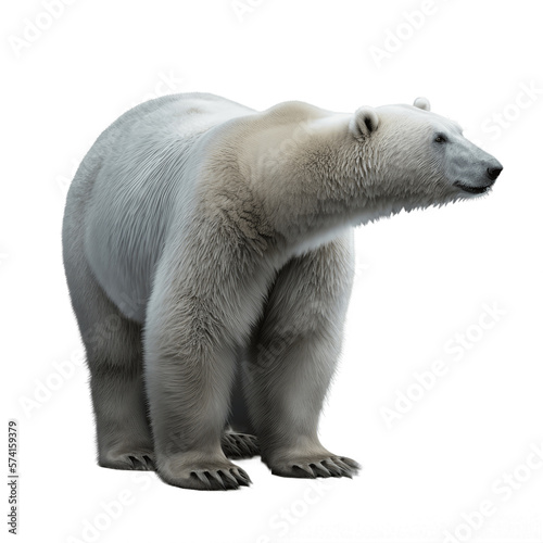 Murais de parede polar bear isolated on transparent background
