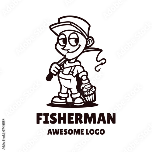 Illustration vector graphic of Fisherman, good for logo design