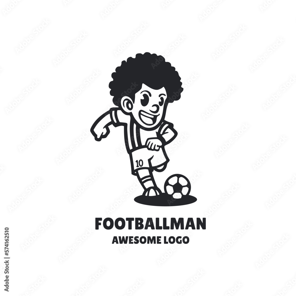 Illustration vector graphic of Footballman, good for logo design Illustration vector graphic of Footballman, good for logo design
