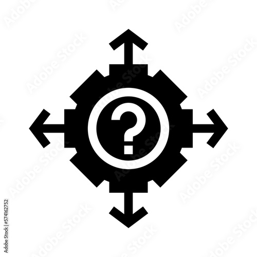 decision making glyph icon