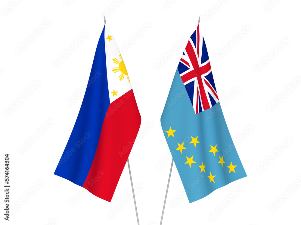 Philippines and Tuvalu flags