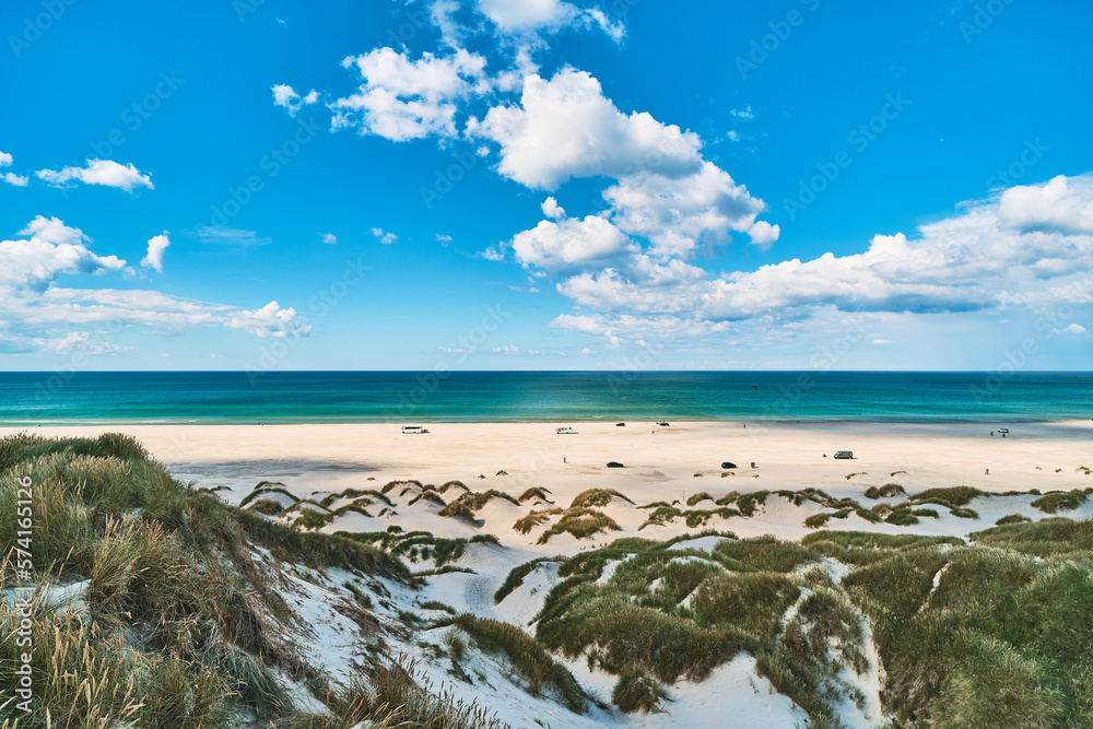 white dunes in summer in northern Denmark. High quality photo