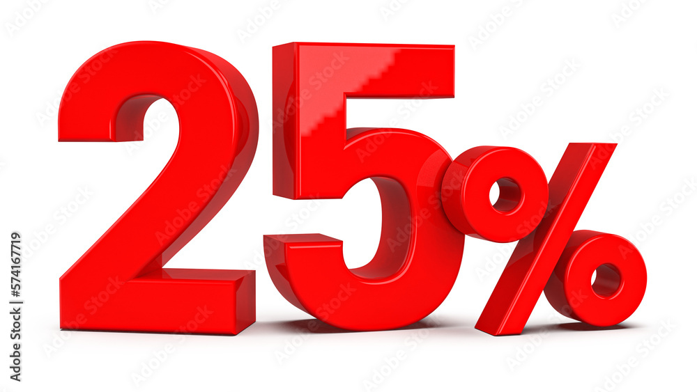 Promotion 25 Percent 3d red number percent Generative AI Promotion 25 Percent 3d red number percent Generative AI