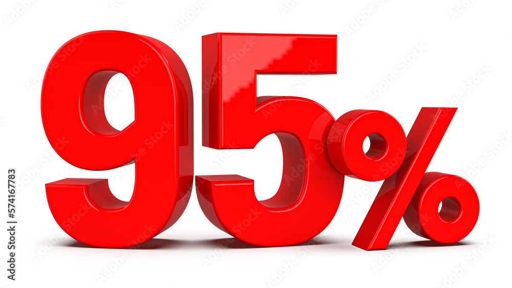 Promotion 95 Percent 3d red number percent Generative AI Promotion 95 Percent 3d red number percent Generative AI