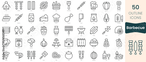 Obraz na płótnie Set of barbecue icons