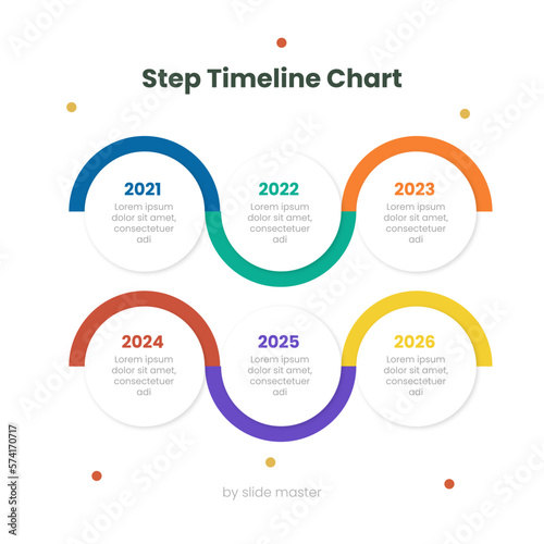 Circle Design Step Timeline Infographic Chart
