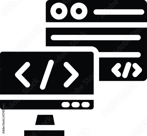Backend Vector Icon Design Illustration