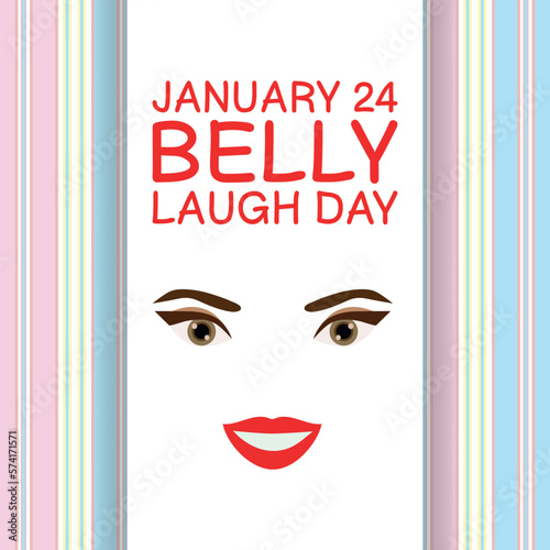 Belly Laugh Day . Design suitable for greeting card poster and banner 