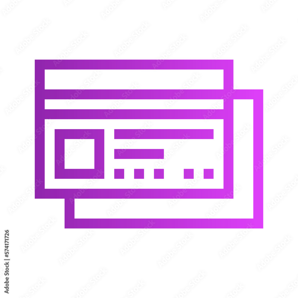 credit card gradient icon