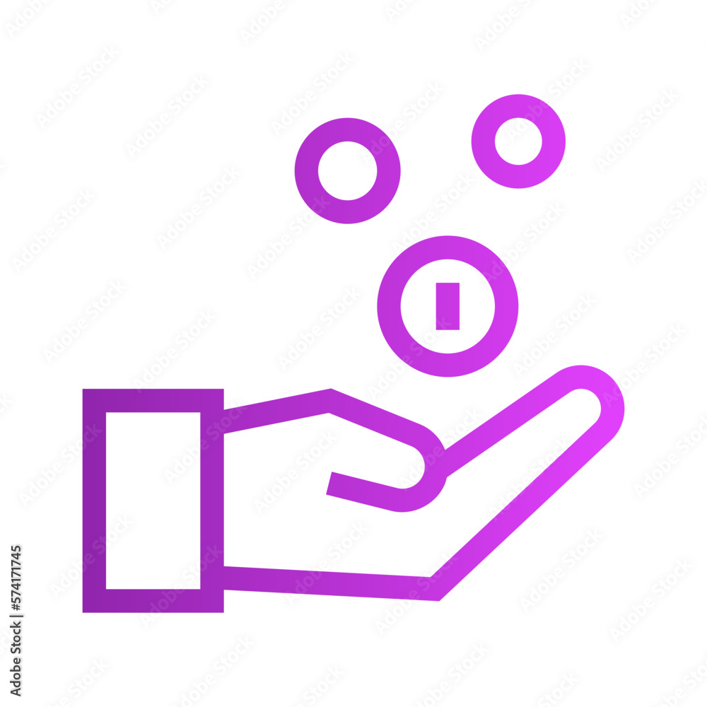 income gradient icon income gradient icon