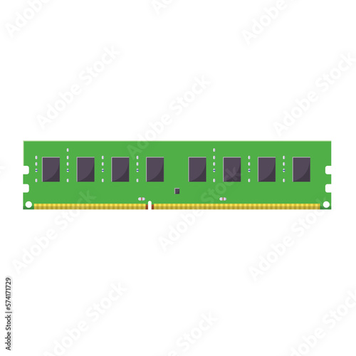 RAM Memory Illustration. Clean Icon Design Element on Isolated White Background