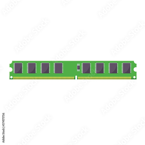 RAM Memory Illustration. Clean Icon Design Element on Isolated White Background