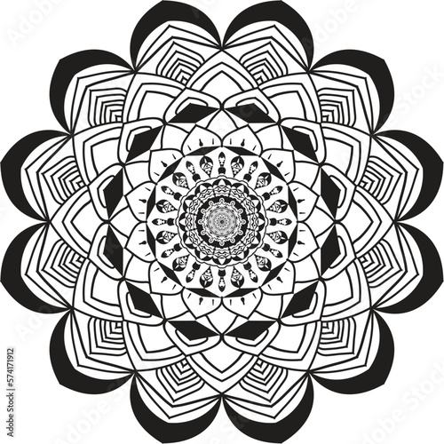 Simple mandala design for graphic recourse