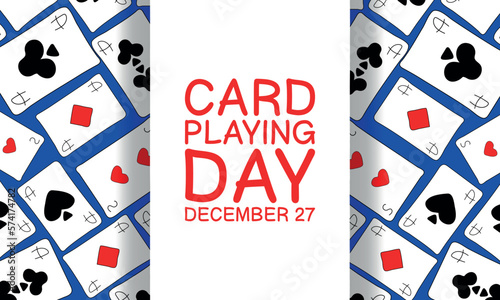 Card Playing Day. Design suitable for greeting card poster and banner