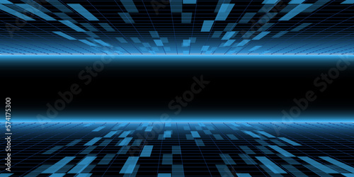 Futuristic modern background with neon light and grid