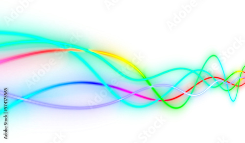 dynamic wavy neon lines