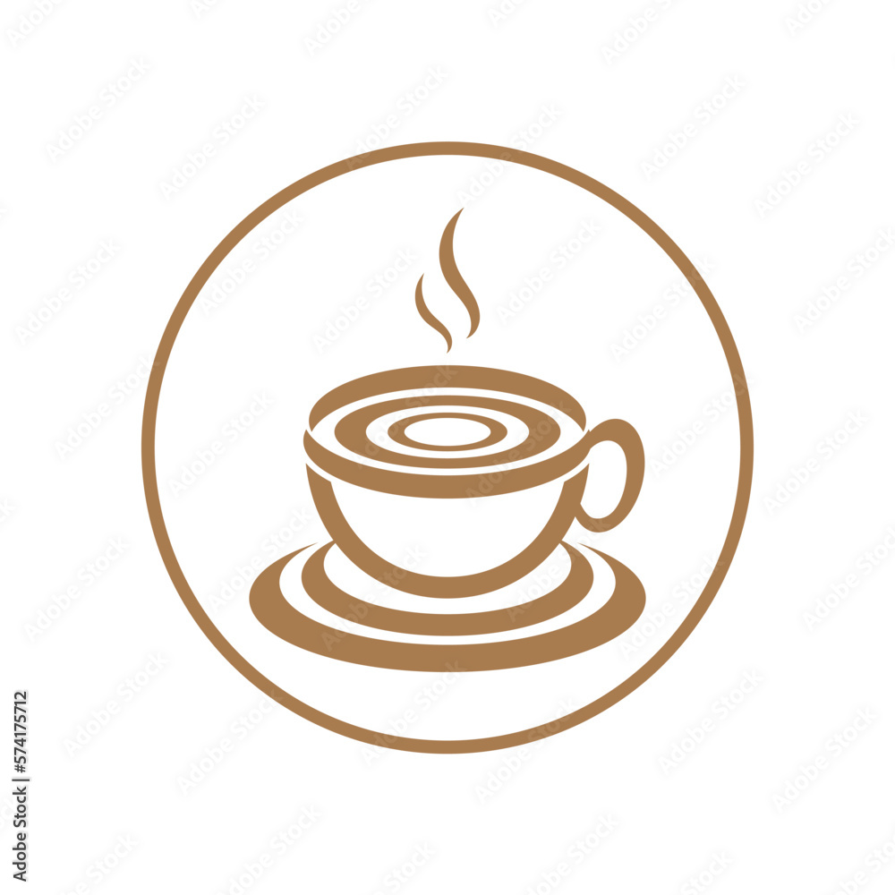 Obraz premium Coffee cup Logo Template vector icon illustration design