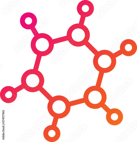 Bio molecules Vector Icon Design Illustration