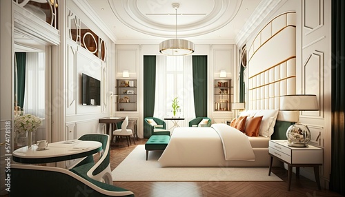 Design Suite - Luxury Rooms in a Modern style. Generative ai © Creative Station