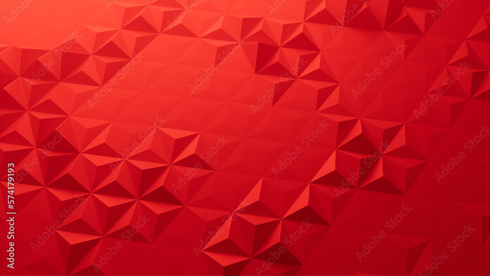 Red Polygonal Surface with Tetrahedrons. Futuristic, Atmospheric 3d Texture. Red Polygonal Surface with Tetrahedrons. Futuristic, Atmospheric 3d Texture.