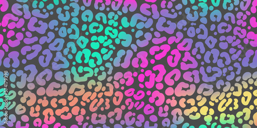 Photography Neon leopard pattern
