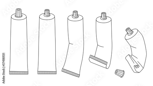 Toothpaste Tube Different Stages