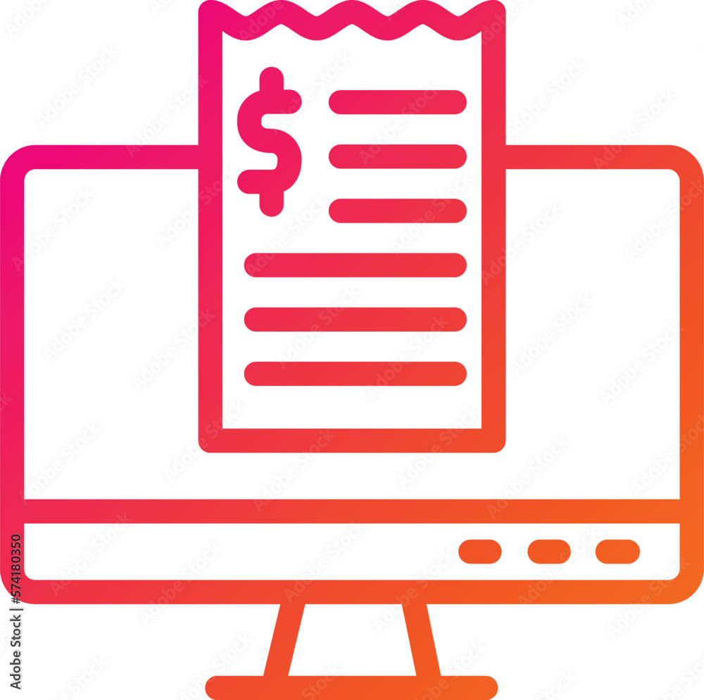 Invoice slip Vector Icon Design Illustration Invoice slip Vector Icon Design Illustration