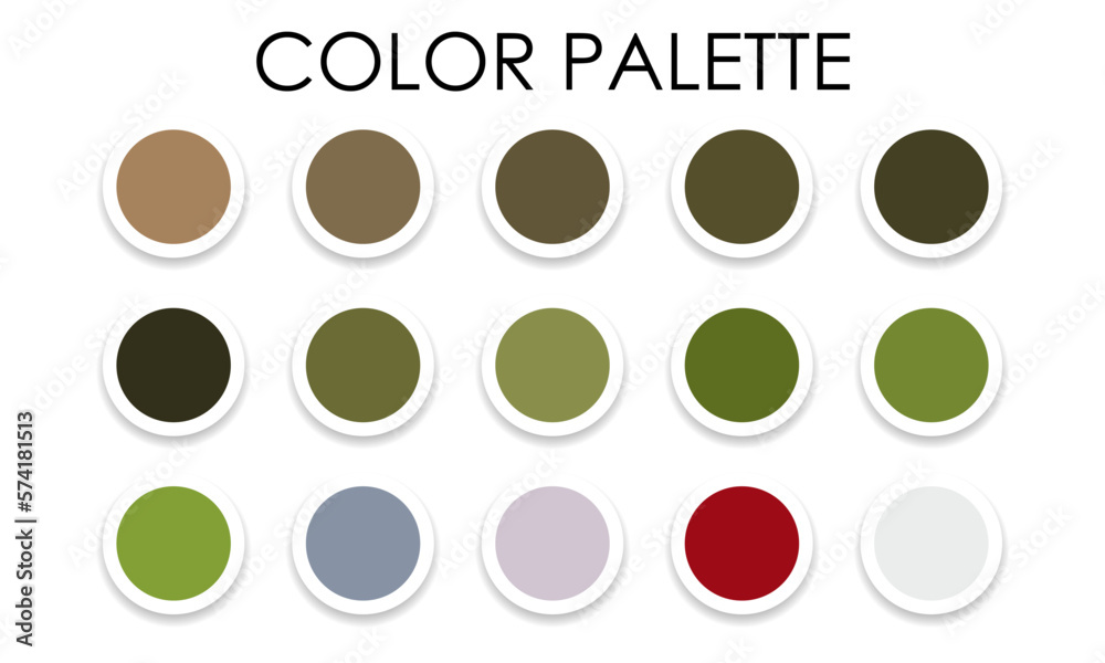Large color palette. Color samples. Vector illustration