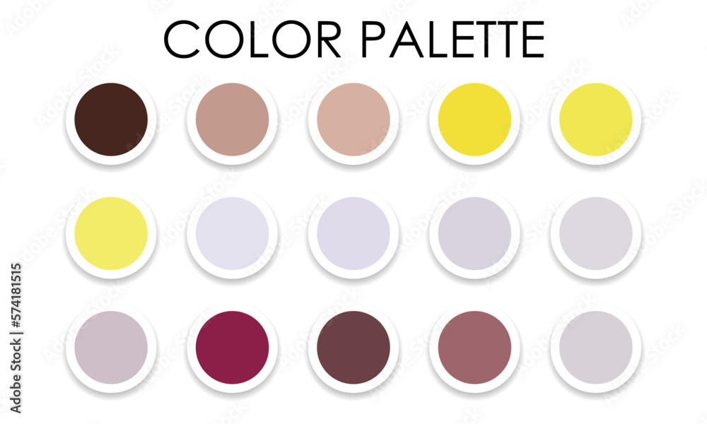 Large color palette. Color samples. Vector illustration