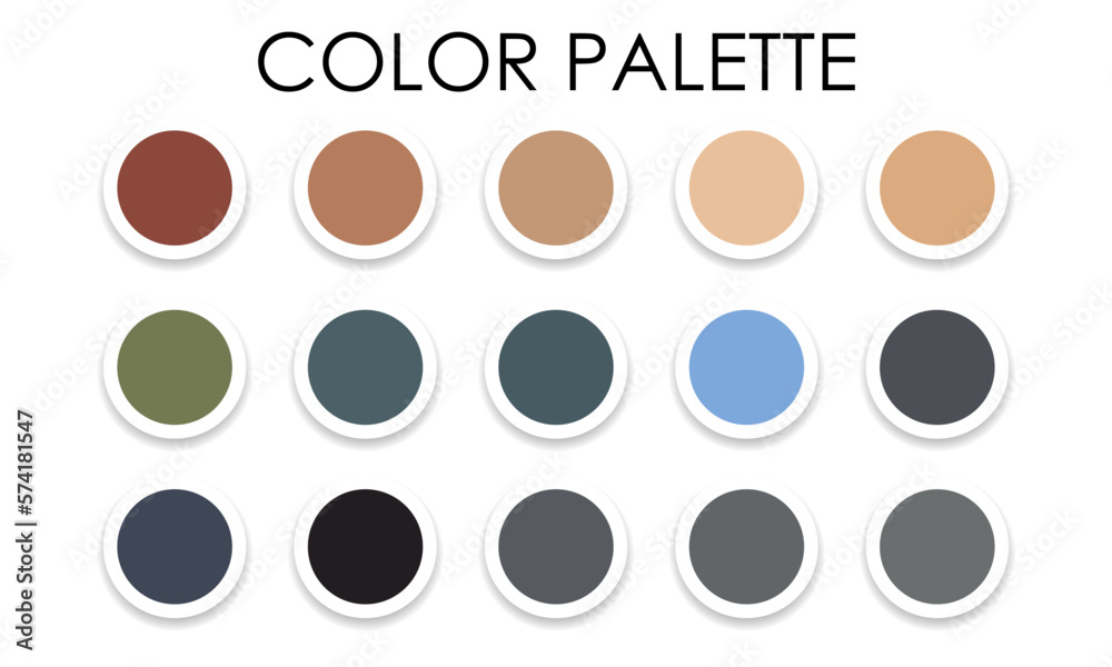 Large color palette. Color samples. Vector illustration
