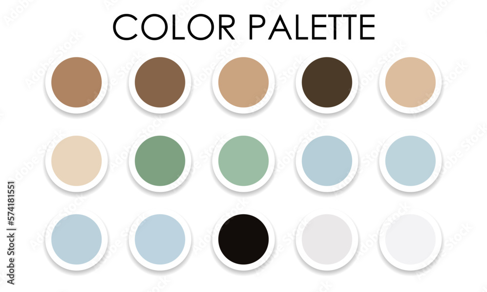 Large color palette. Color samples. Vector illustration